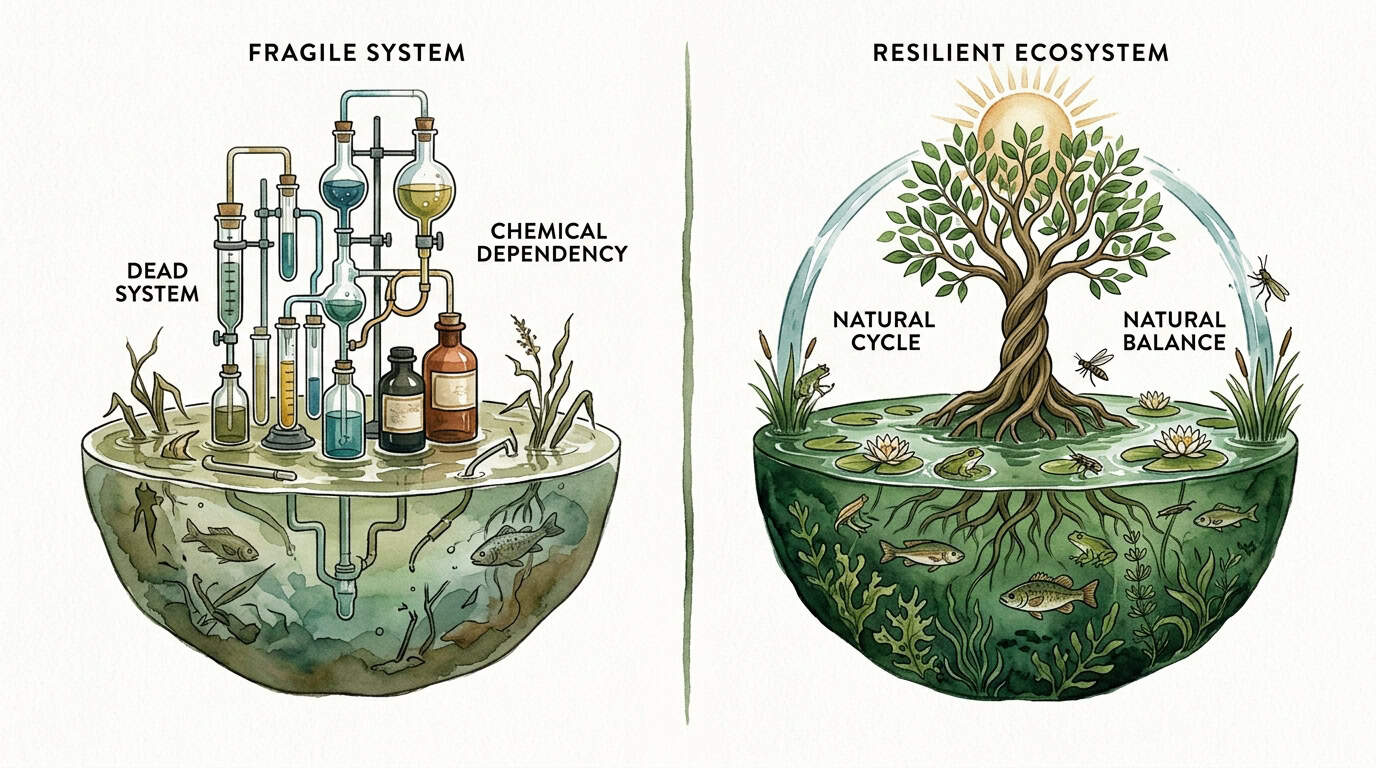 Chemical Dependency In Ponds Vs Natural Balance