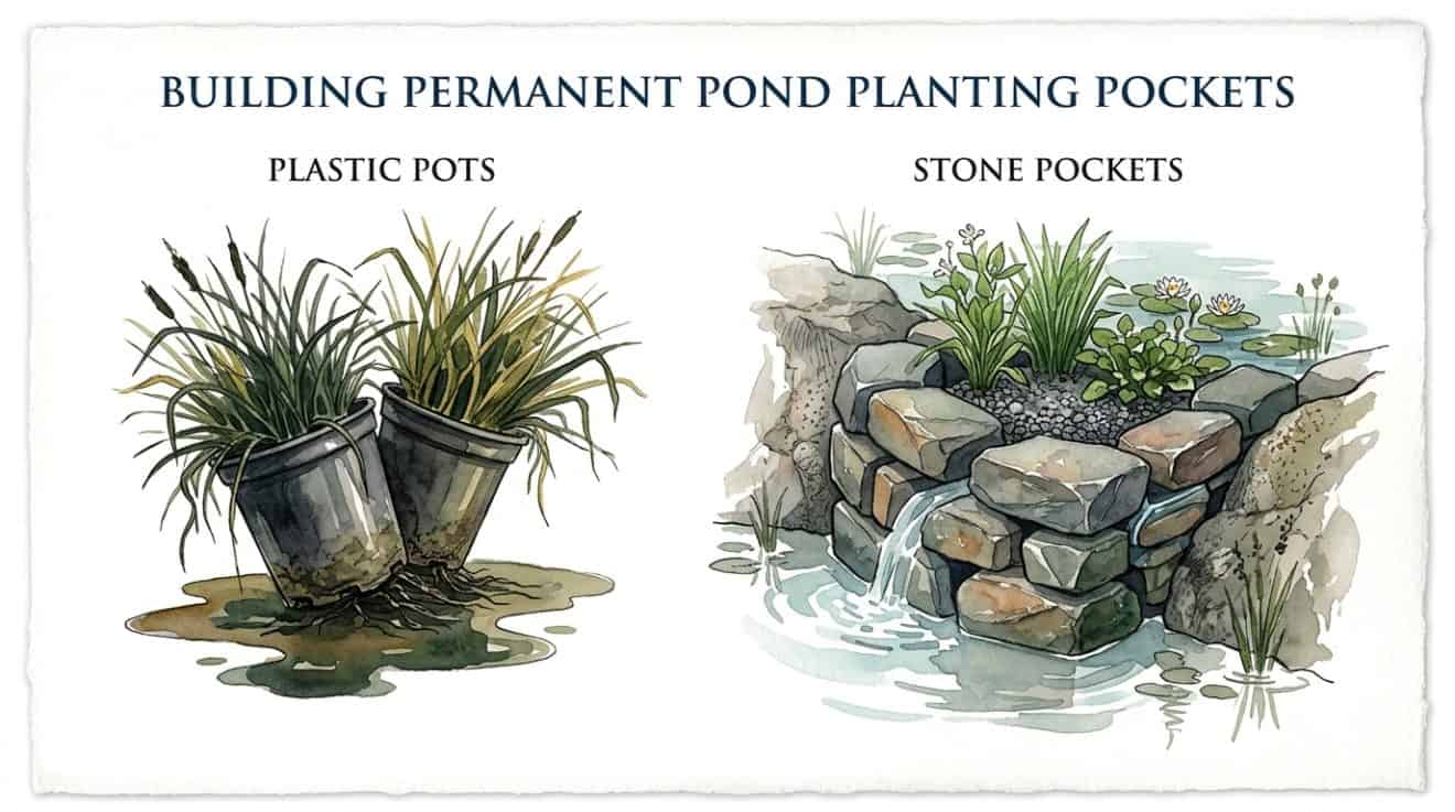 Building Permanent Pond Planting Pockets - Pond Talk