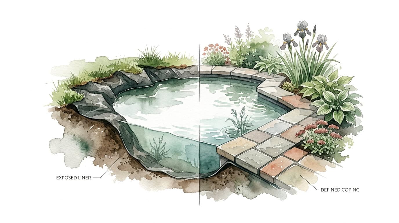 How To Hide Pond Liner Edges