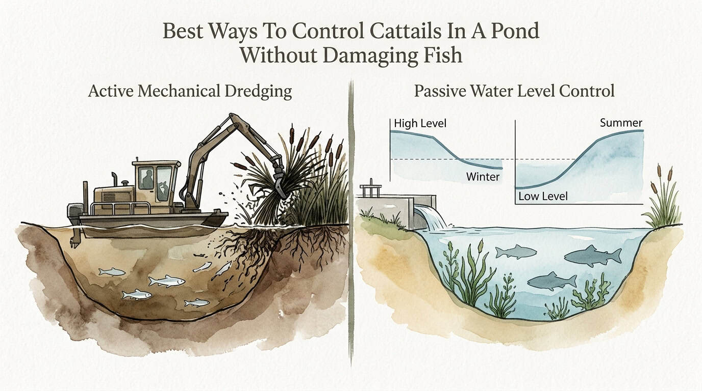 Best Ways To Control Cattails In A Pond Without Damaging Fish