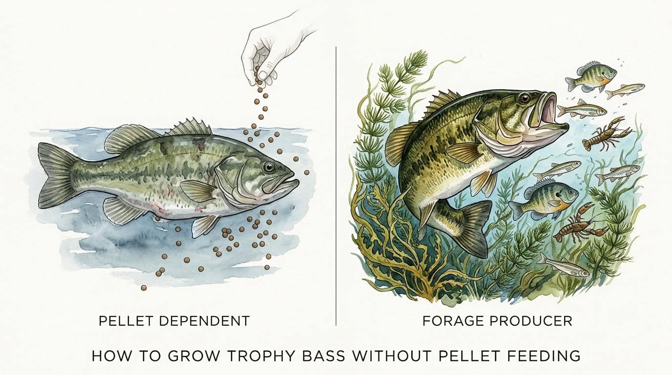 How To Grow Trophy Bass Without Pellet Feeding