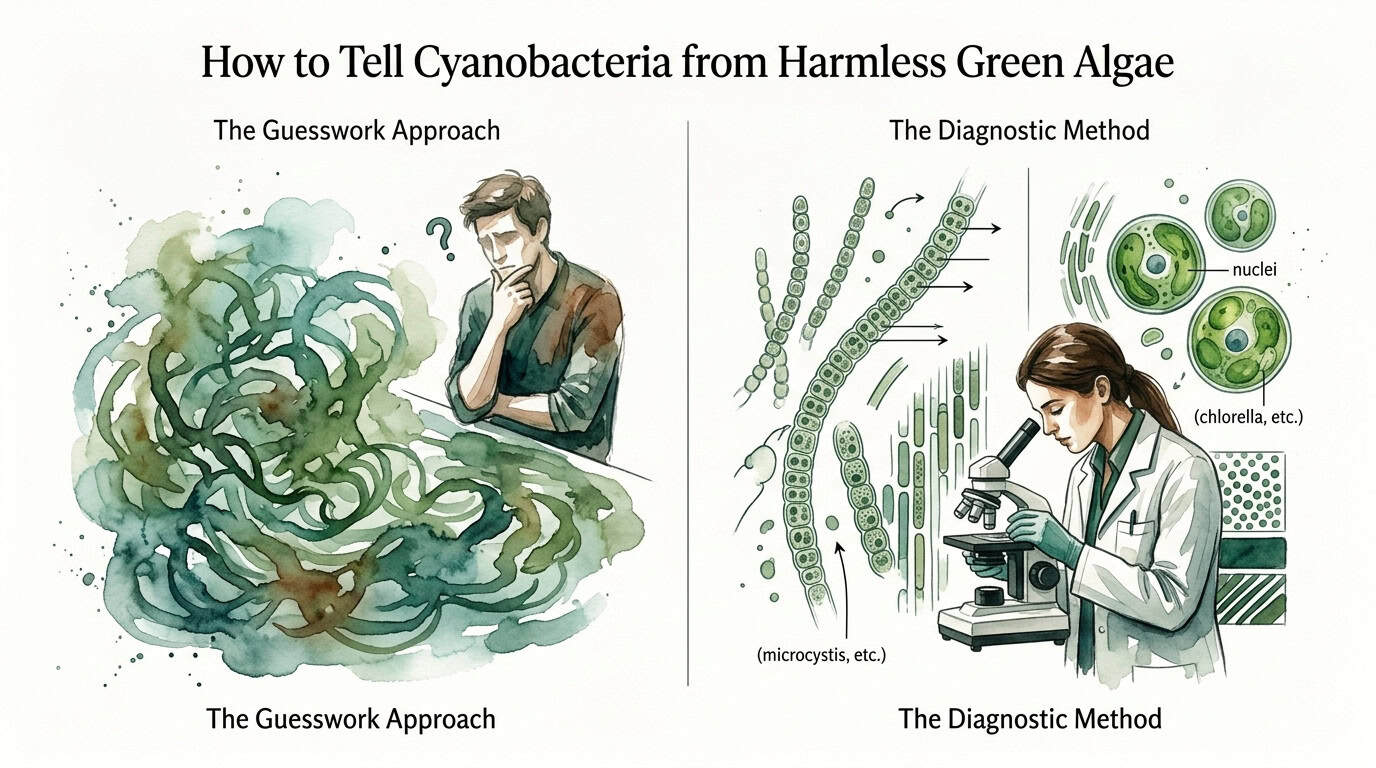 How to Tell Cyanobacteria from Harmless Green Algae