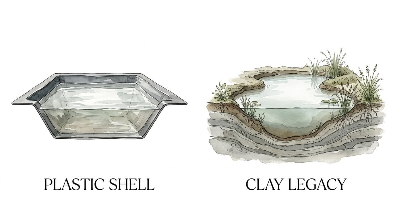 Natural Clay Pond Vs Plastic Liner Comparison